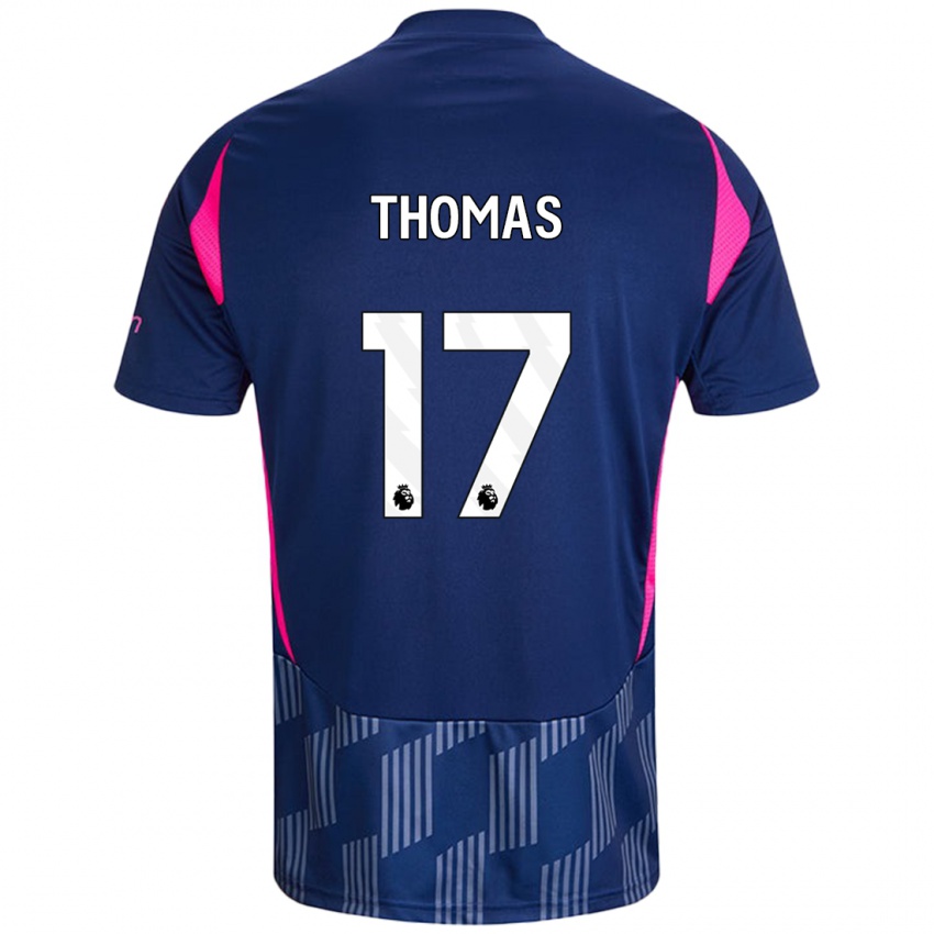 Kinder Freya Thomas #17 Königsblau Rosa Auswärtstrikot Trikot 2024/25 T-Shirt Österreich