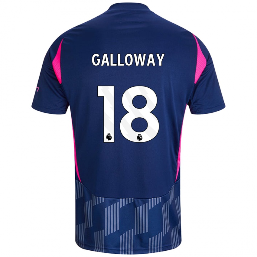 Kinder Bridget Galloway #18 Königsblau Rosa Auswärtstrikot Trikot 2024/25 T-Shirt Österreich