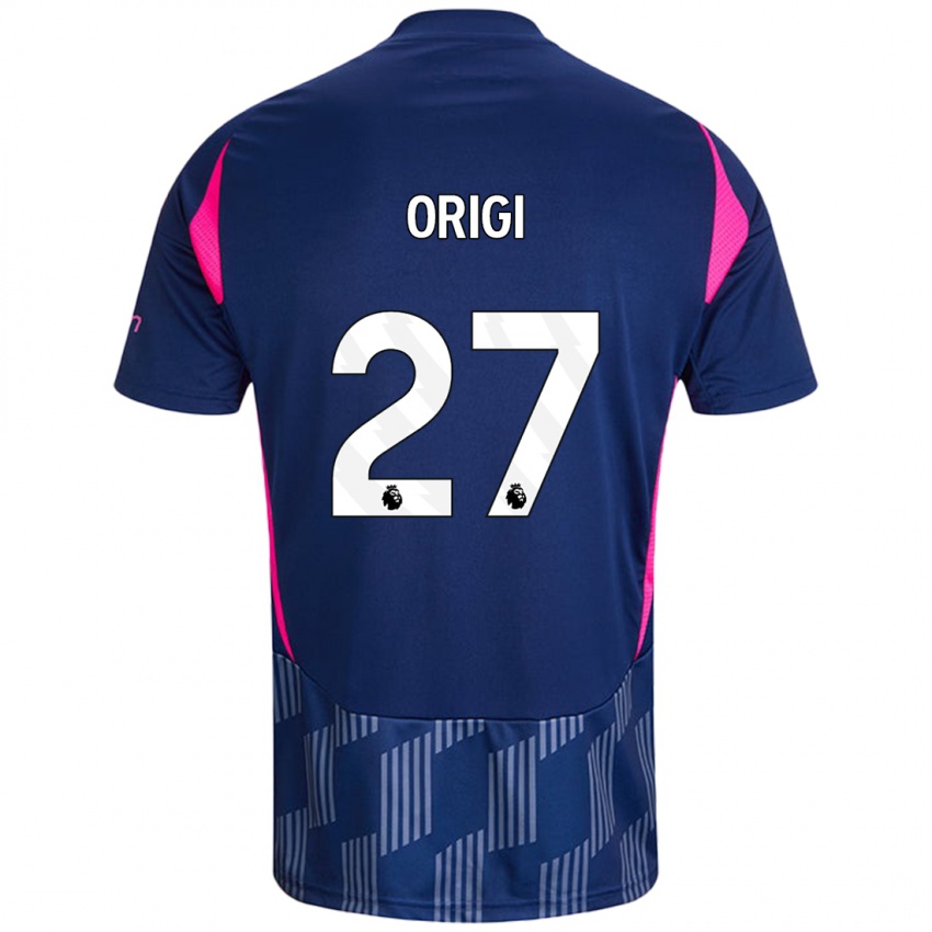 Kinder Divock Origi #27 Königsblau Rosa Auswärtstrikot Trikot 2024/25 T-Shirt Österreich