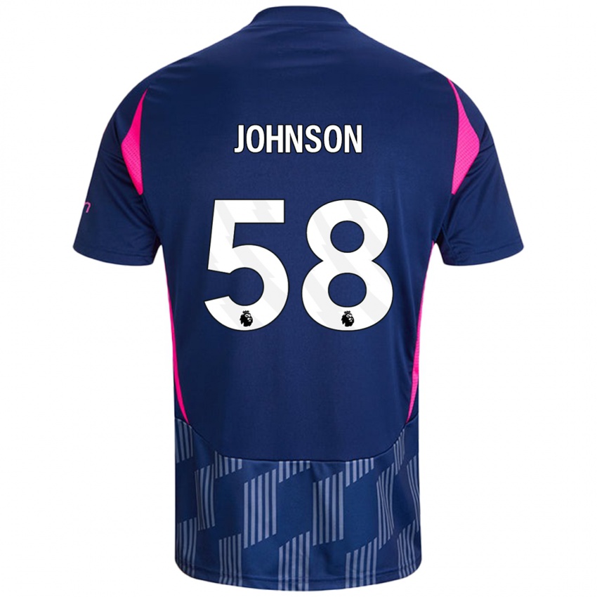 Kinder Pharrell Johnson #58 Königsblau Rosa Auswärtstrikot Trikot 2024/25 T-Shirt Österreich