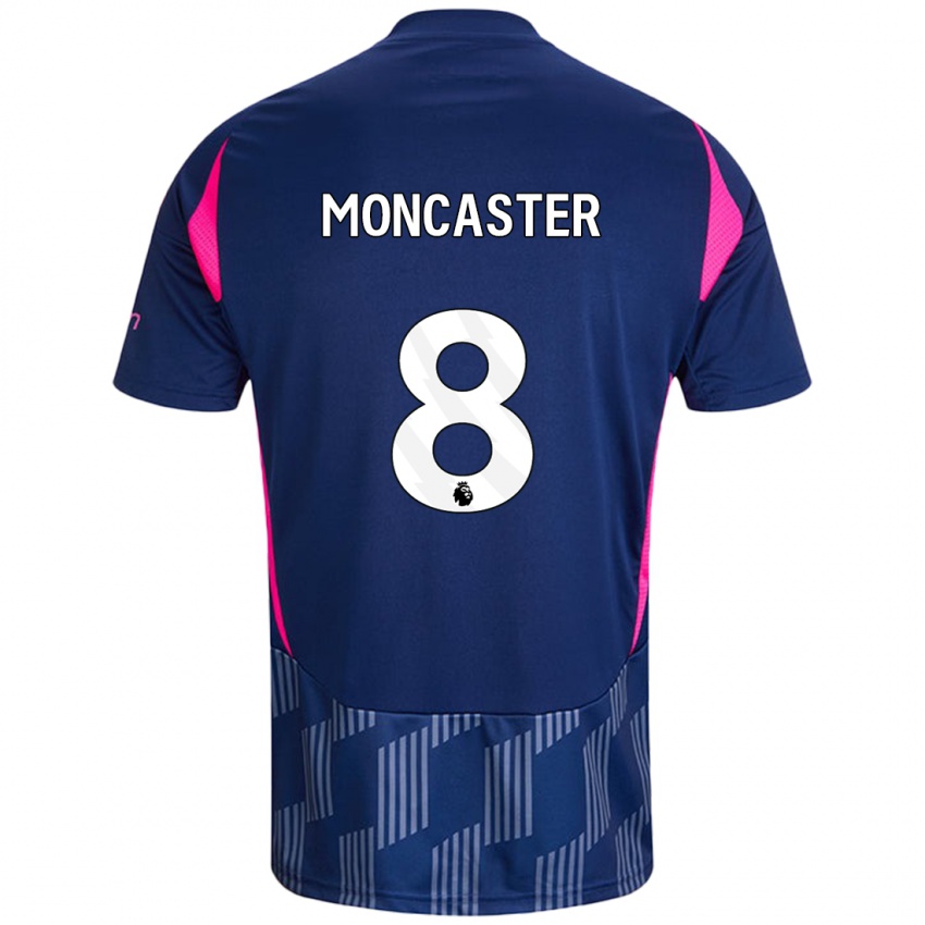 Kinder Mai Moncaster #8 Königsblau Rosa Auswärtstrikot Trikot 2024/25 T-Shirt Österreich