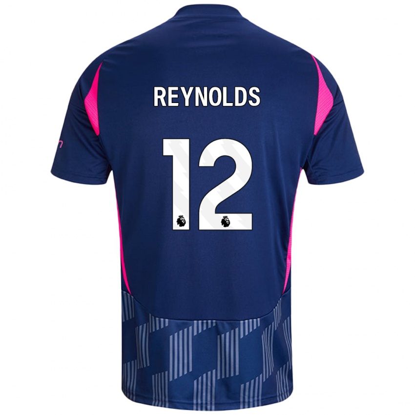 Kinder Niamh Reynolds #12 Königsblau Rosa Auswärtstrikot Trikot 2024/25 T-Shirt Österreich