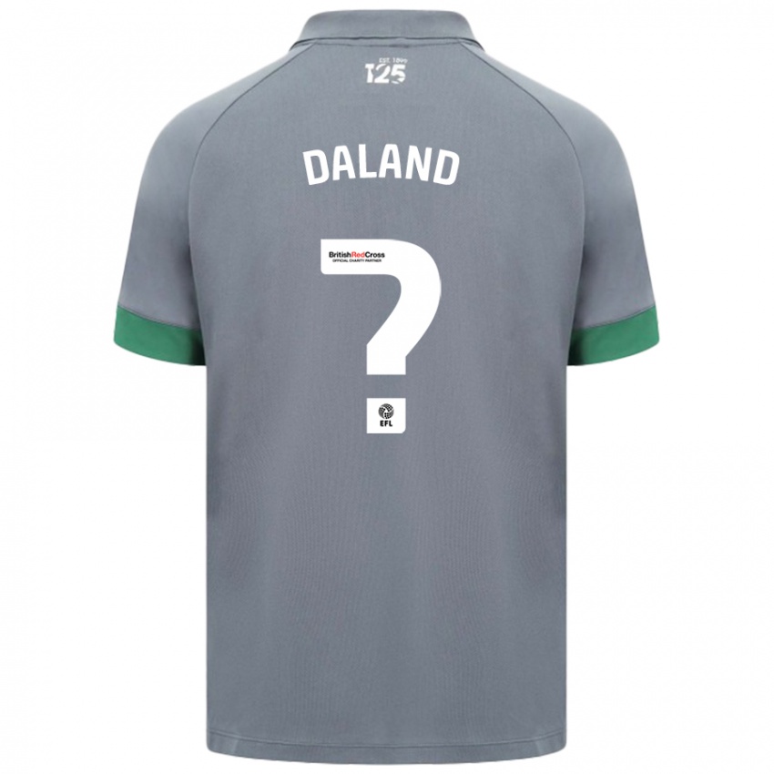 Kinder Jesper Daland #0 Dunkelgrau Auswärtstrikot Trikot 2024/25 T-Shirt Österreich