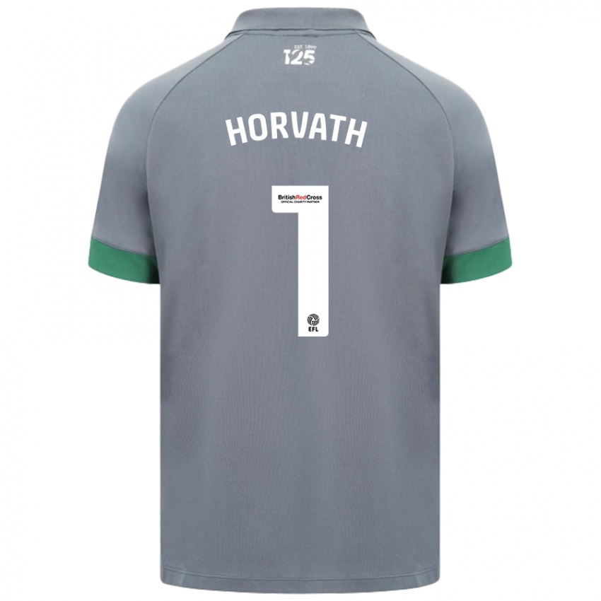 Kinder Ethan Horvath #1 Dunkelgrau Auswärtstrikot Trikot 2024/25 T-Shirt Österreich