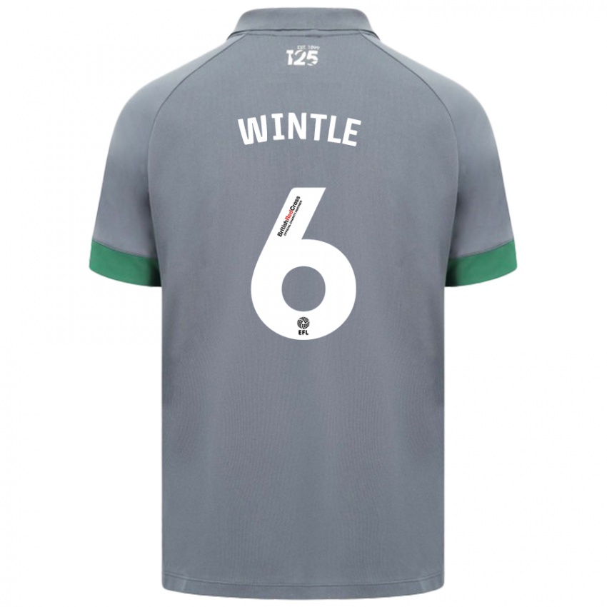 Kinder Ryan Wintle #6 Dunkelgrau Auswärtstrikot Trikot 2024/25 T-Shirt Österreich