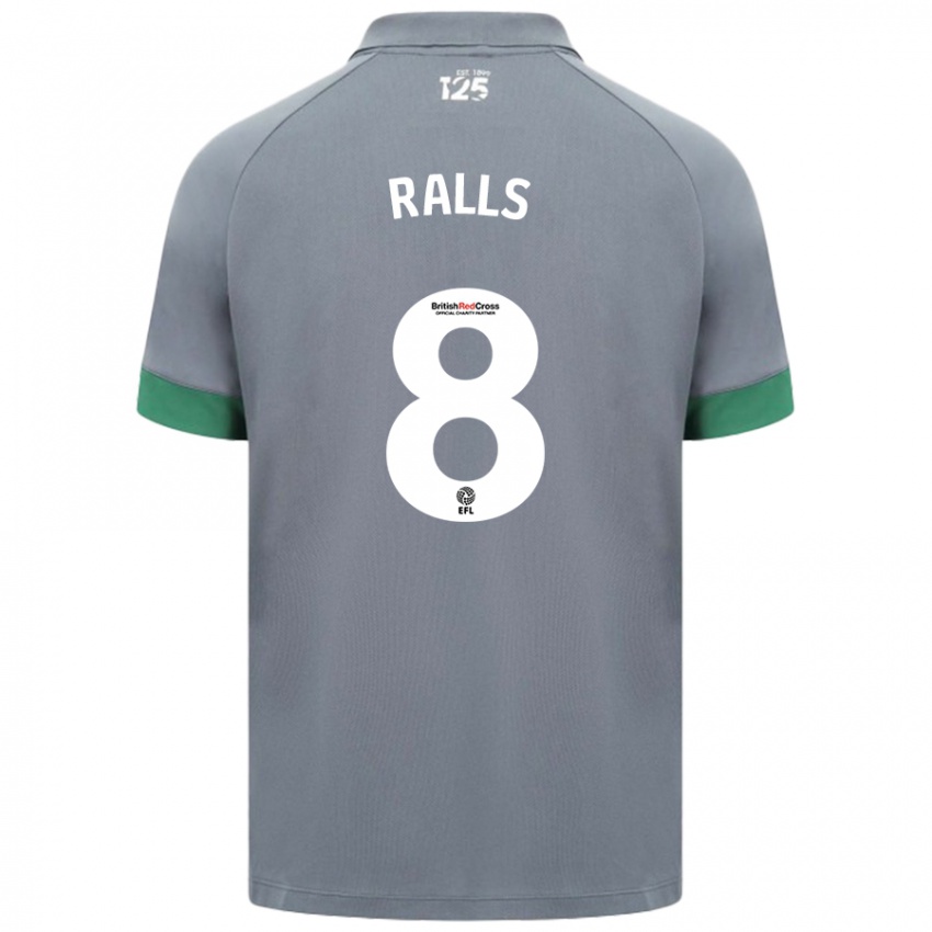 Kinder Joe Ralls #8 Dunkelgrau Auswärtstrikot Trikot 2024/25 T-Shirt Österreich