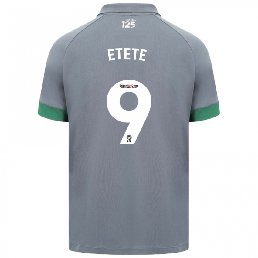 Kinder Kion Etete #9 Dunkelgrau Auswärtstrikot Trikot 2024/25 T-Shirt Österreich