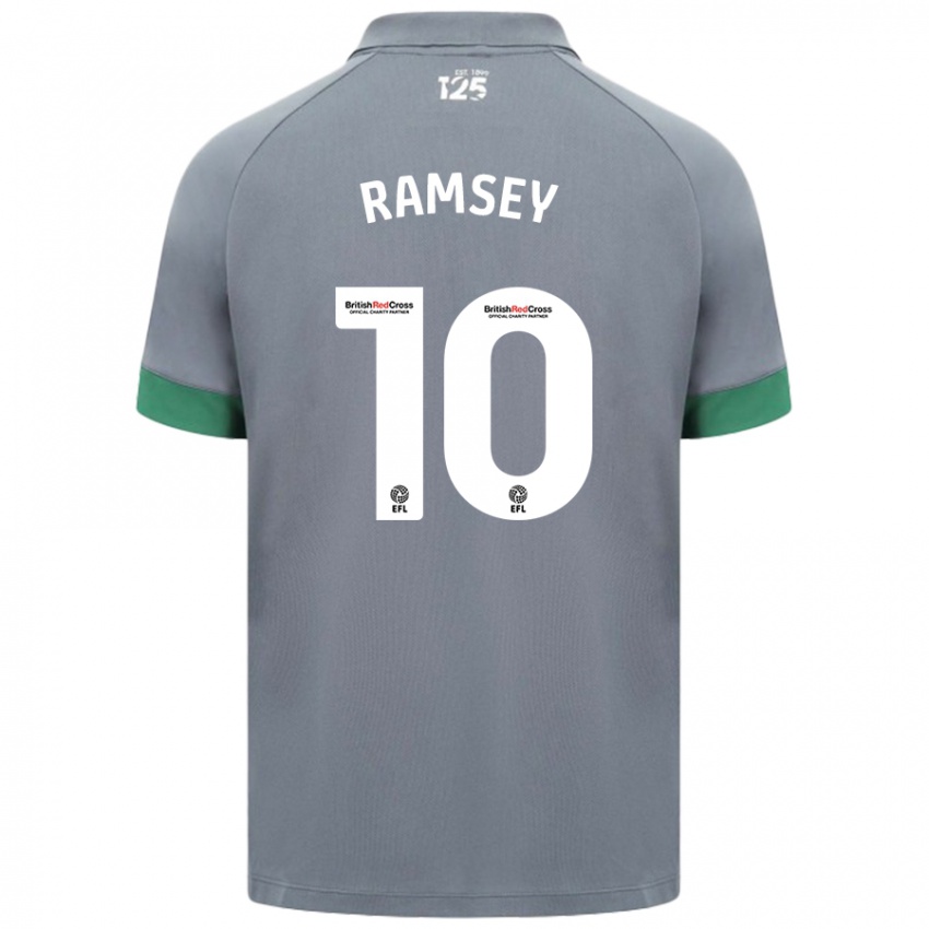 Kinder Aaron Ramsey #10 Dunkelgrau Auswärtstrikot Trikot 2024/25 T-Shirt Österreich