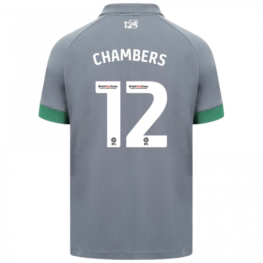 Kinder Calum Chambers #12 Dunkelgrau Auswärtstrikot Trikot 2024/25 T-Shirt Österreich