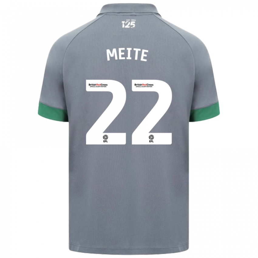 Kinder Yakou Méïté #22 Dunkelgrau Auswärtstrikot Trikot 2024/25 T-Shirt Österreich