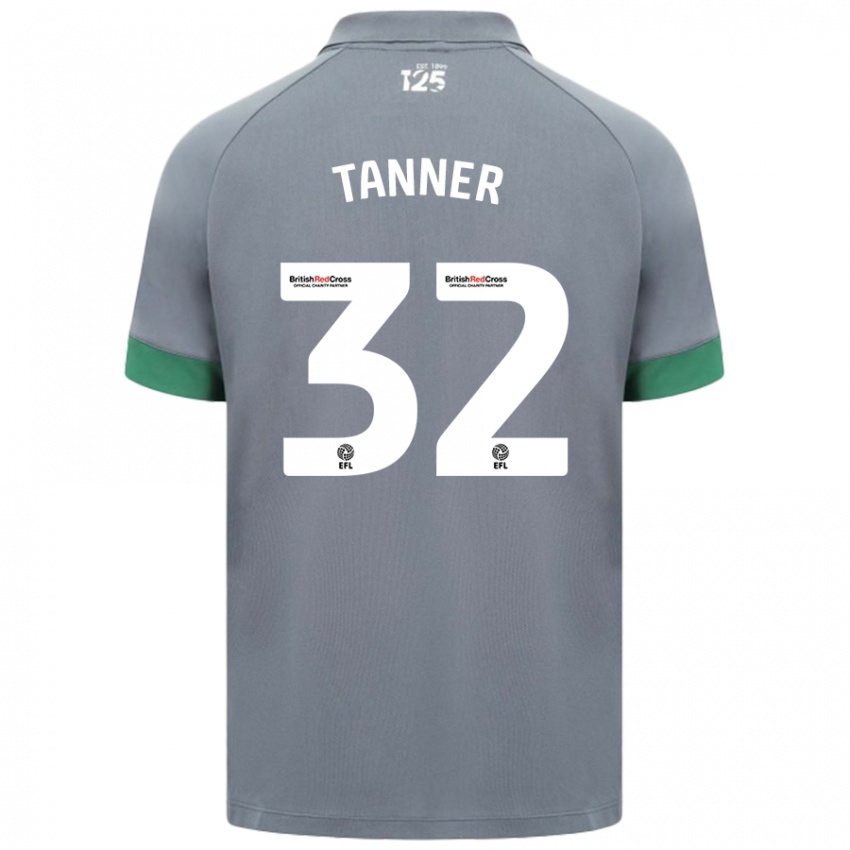 Kinder Ollie Tanner #32 Dunkelgrau Auswärtstrikot Trikot 2024/25 T-Shirt Österreich