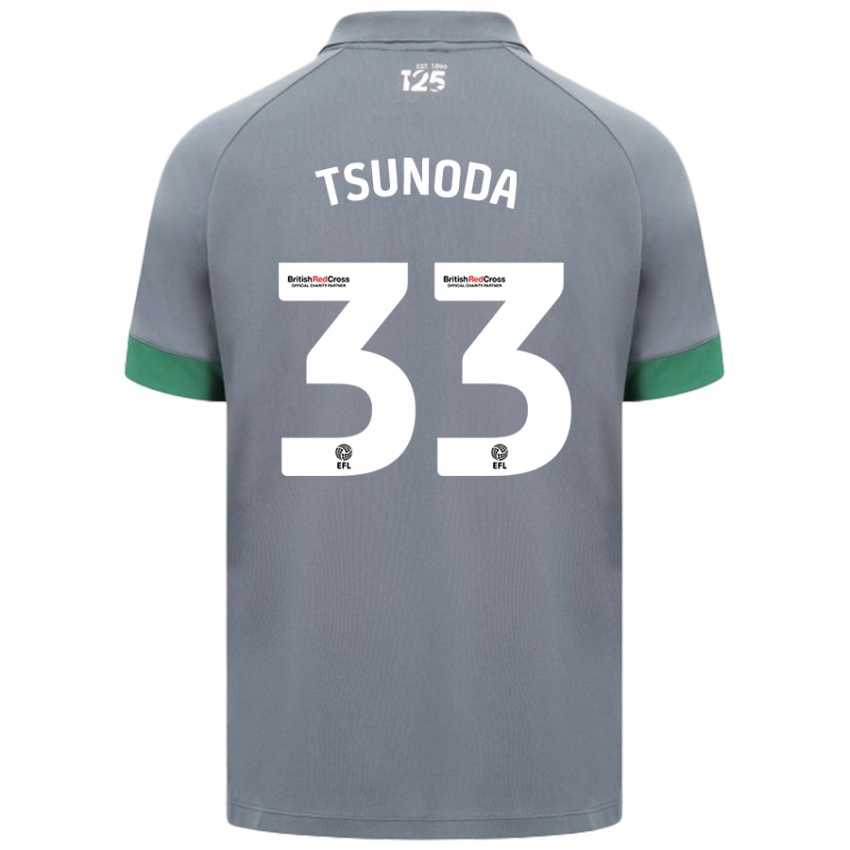 Kinder Ryotaro Tsunoda #33 Dunkelgrau Auswärtstrikot Trikot 2024/25 T-Shirt Österreich