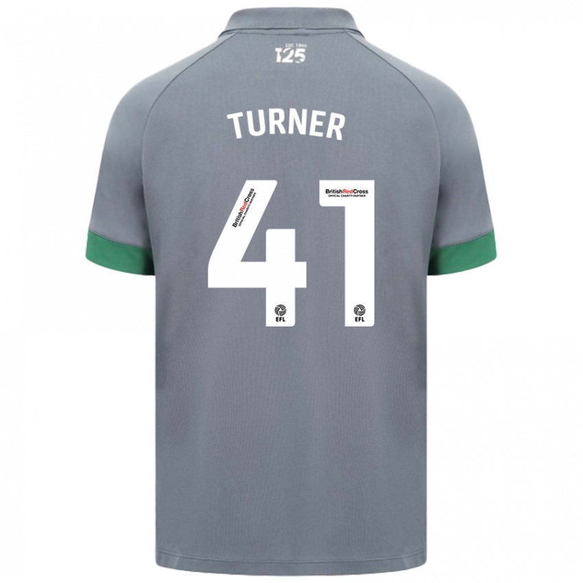 Kinder Matthew Turner #41 Dunkelgrau Auswärtstrikot Trikot 2024/25 T-Shirt Österreich