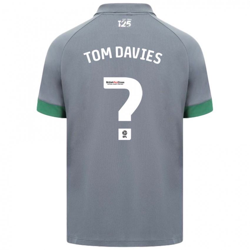 Kinder Tom Davies #0 Dunkelgrau Auswärtstrikot Trikot 2024/25 T-Shirt Österreich