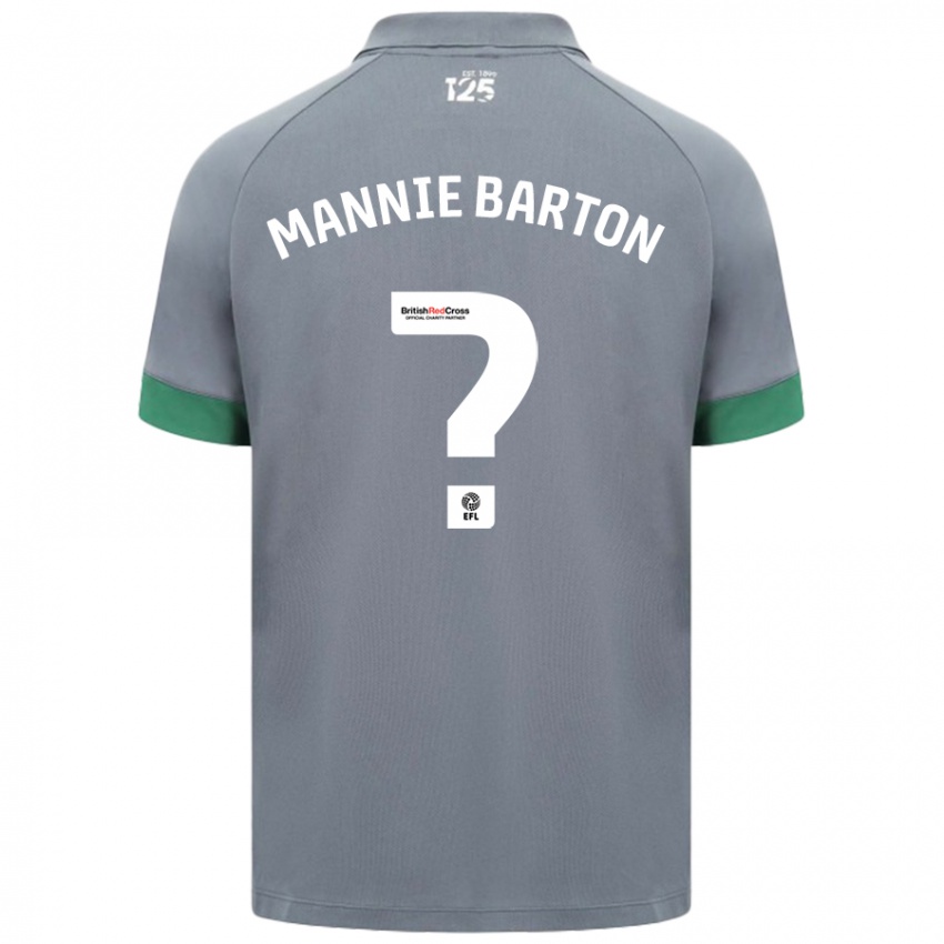 Kinder Mannie Barton #0 Dunkelgrau Auswärtstrikot Trikot 2024/25 T-Shirt Österreich