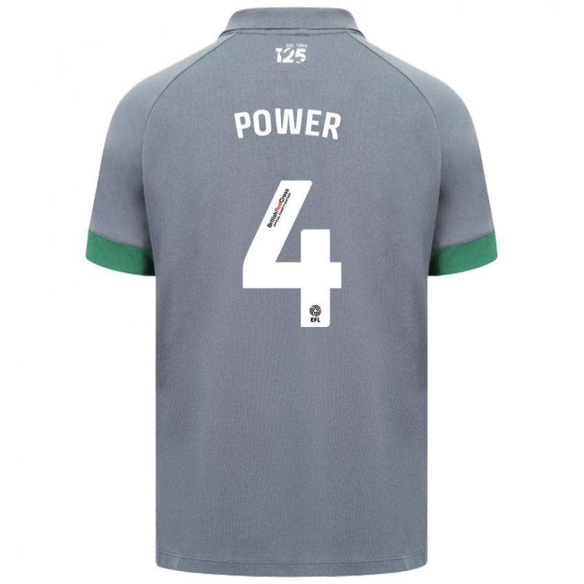 Kinder Hannah Power #4 Dunkelgrau Auswärtstrikot Trikot 2024/25 T-Shirt Österreich