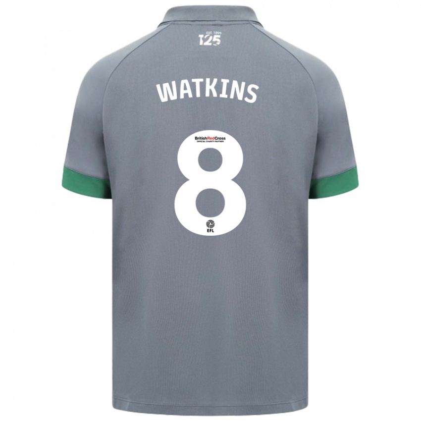 Kinder Seren Watkins #8 Dunkelgrau Auswärtstrikot Trikot 2024/25 T-Shirt Österreich