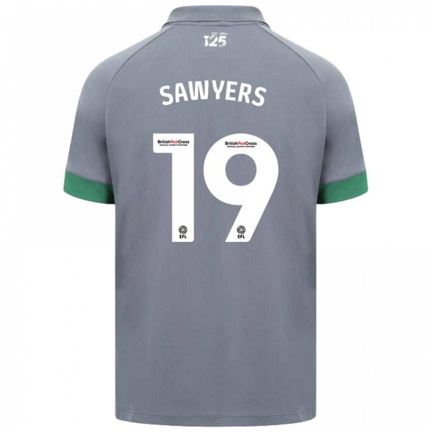 Kinder Romaine Sawyers #19 Dunkelgrau Auswärtstrikot Trikot 2024/25 T-Shirt Österreich