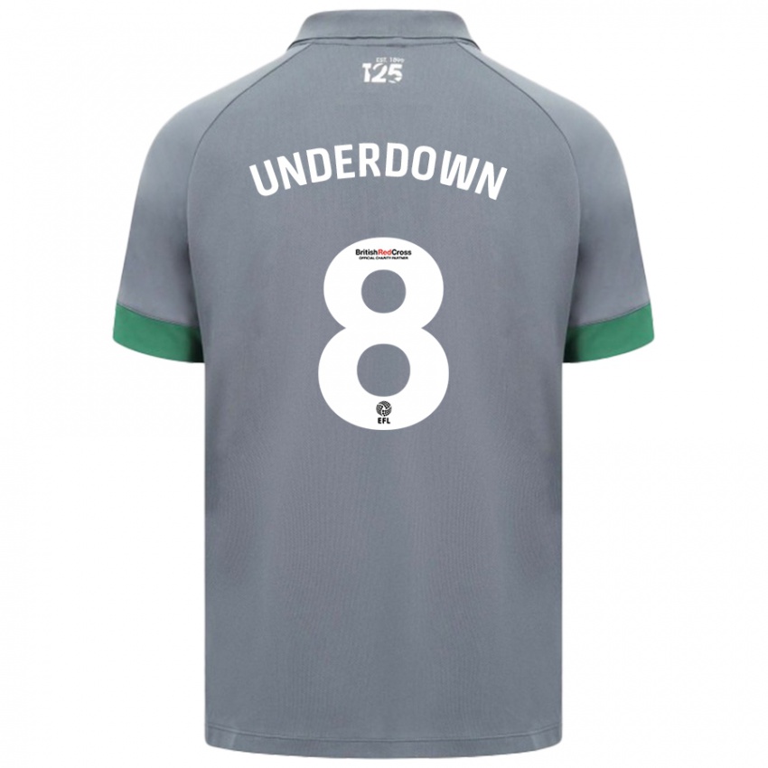 Kinder Kanisha Underdown #8 Dunkelgrau Auswärtstrikot Trikot 2024/25 T-Shirt Österreich