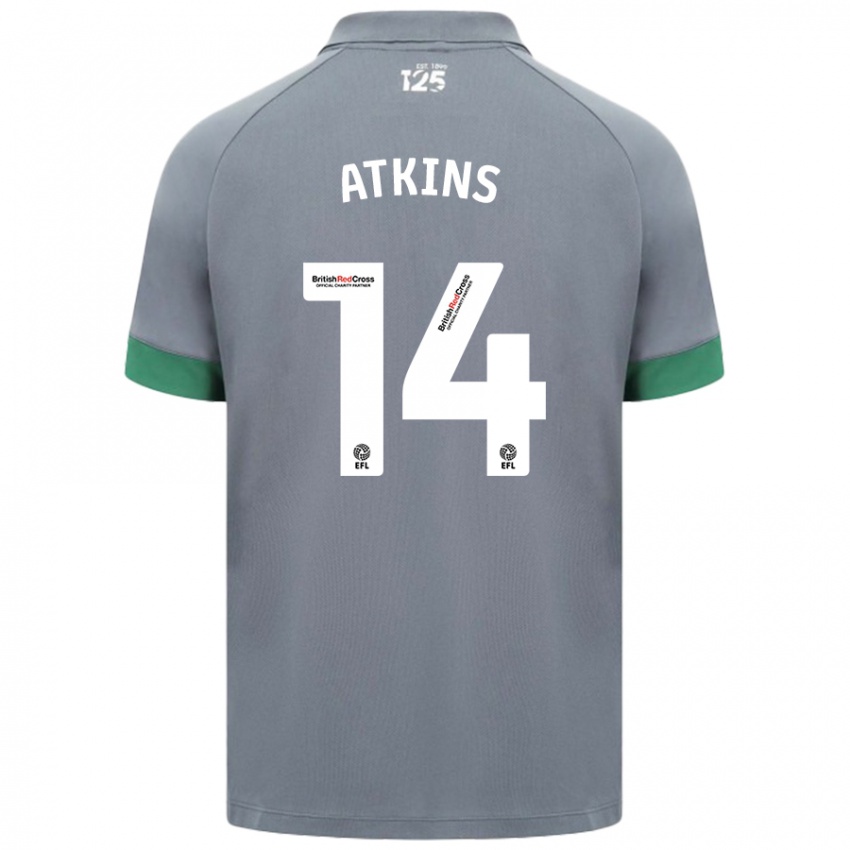 Kinder Zoe Atkins #14 Dunkelgrau Auswärtstrikot Trikot 2024/25 T-Shirt Österreich