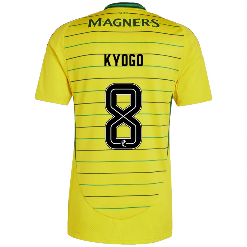 Kinder Kyogo Furuhashi #8 Gelb Auswärtstrikot Trikot 2024/25 T-Shirt Österreich