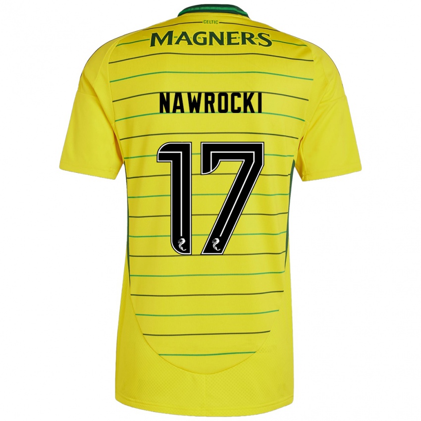 Kinder Maik Nawrocki #17 Gelb Auswärtstrikot Trikot 2024/25 T-Shirt Österreich