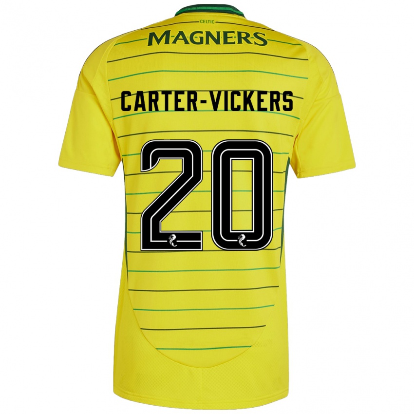 Kinder Cameron Carter-Vickers #20 Gelb Auswärtstrikot Trikot 2024/25 T-Shirt Österreich