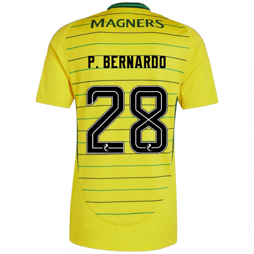 Kinder Paulo Bernardo #28 Gelb Auswärtstrikot Trikot 2024/25 T-Shirt Österreich