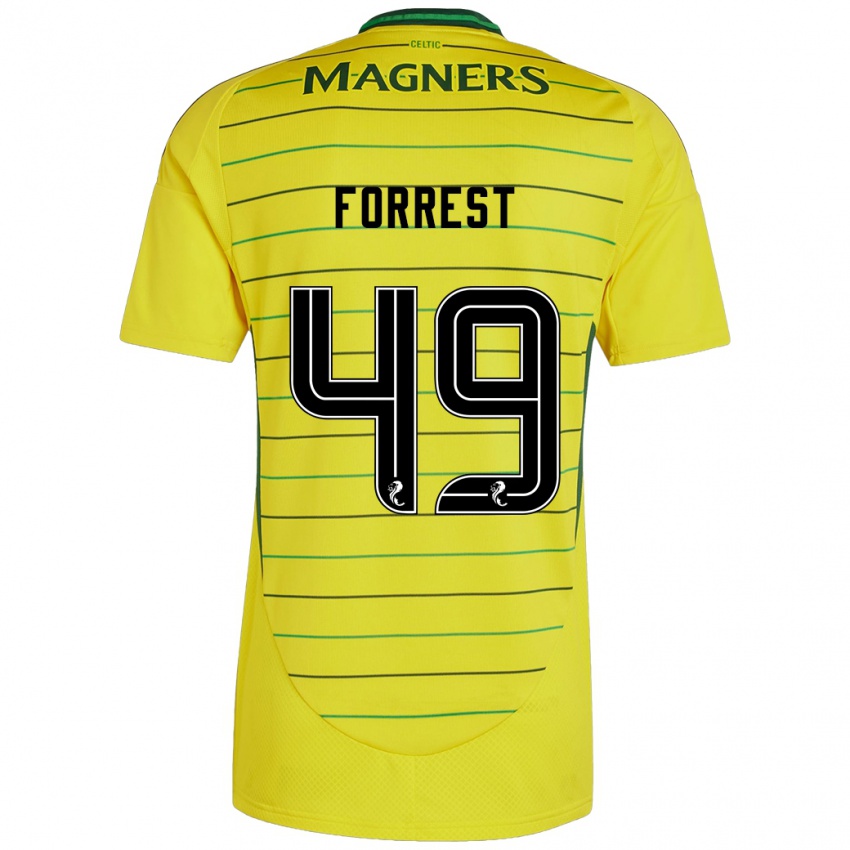 Kinder James Forrest #49 Gelb Auswärtstrikot Trikot 2024/25 T-Shirt Österreich