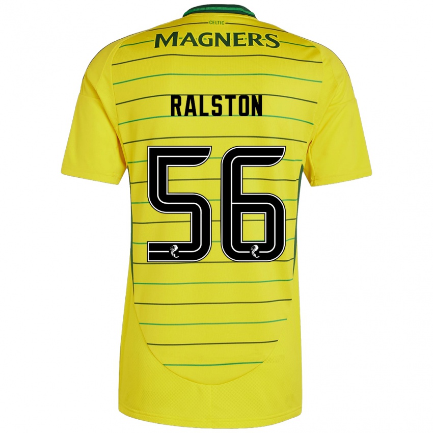 Kinder Anthony Ralston #56 Gelb Auswärtstrikot Trikot 2024/25 T-Shirt Österreich