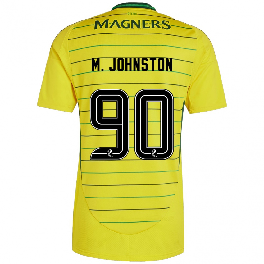 Kinder Mikey Johnston #90 Gelb Auswärtstrikot Trikot 2024/25 T-Shirt Österreich