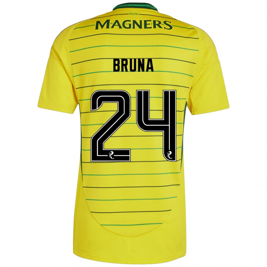 Kinder Bruna Lourenço #24 Gelb Auswärtstrikot Trikot 2024/25 T-Shirt Österreich