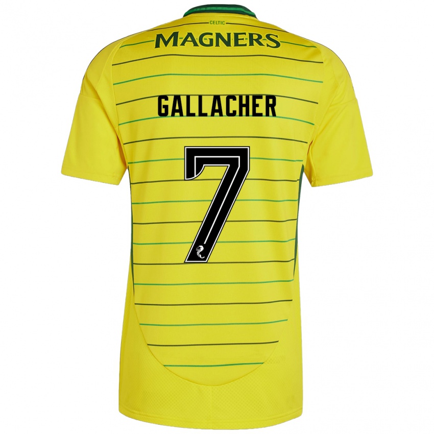 Kinder Amy Gallacher #7 Gelb Auswärtstrikot Trikot 2024/25 T-Shirt Österreich