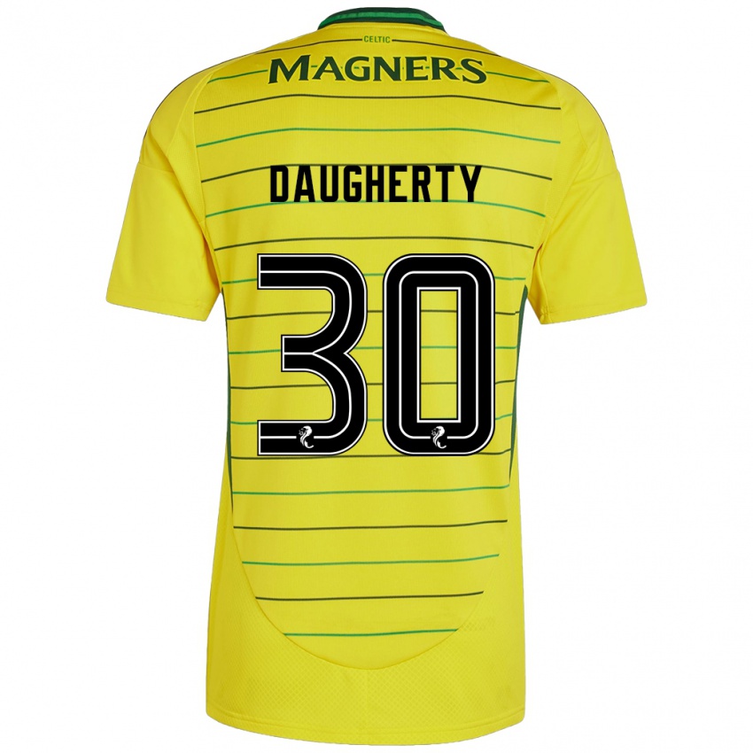 Kinder Kelsey Daugherty #30 Gelb Auswärtstrikot Trikot 2024/25 T-Shirt Österreich