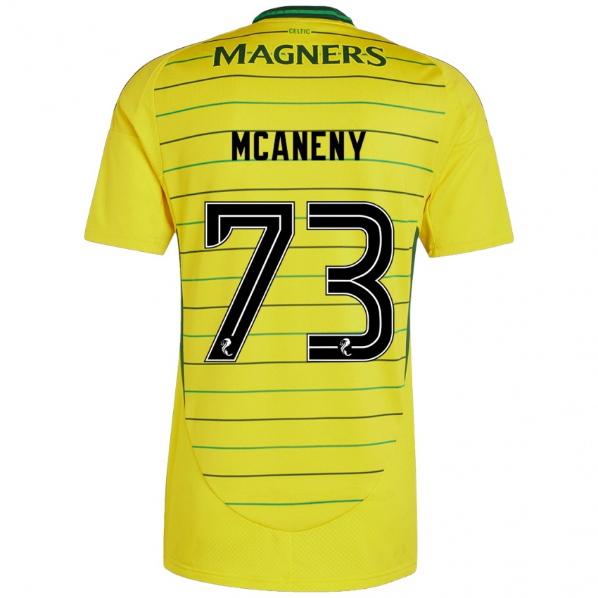 Kinder Maria Mcaneny #73 Gelb Auswärtstrikot Trikot 2024/25 T-Shirt Österreich