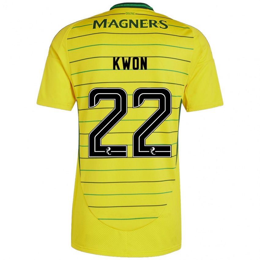 Kinder Hyeok-Kyu Kwon #22 Gelb Auswärtstrikot Trikot 2024/25 T-Shirt Österreich