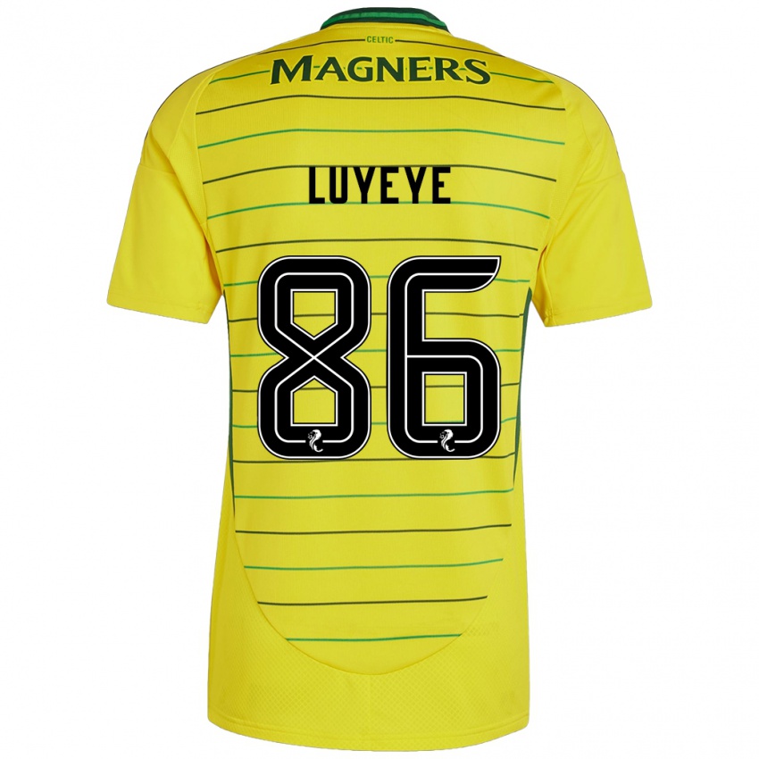 Kinder Benny-Jackson Luyeye #86 Gelb Auswärtstrikot Trikot 2024/25 T-Shirt Österreich