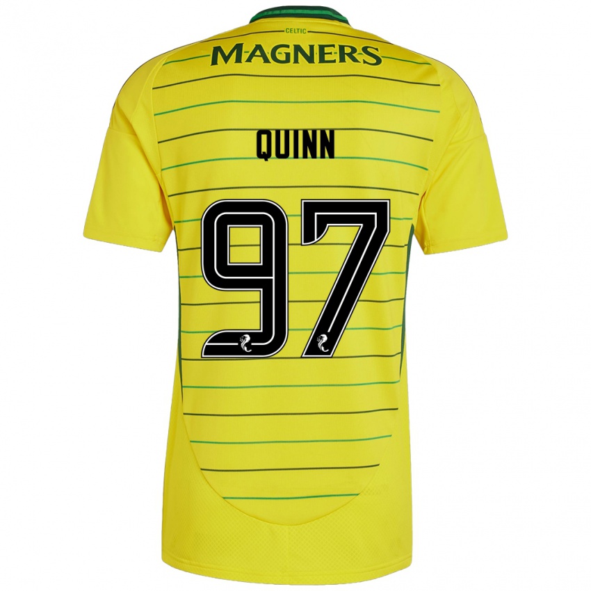 Kinder Ben Quinn #97 Gelb Auswärtstrikot Trikot 2024/25 T-Shirt Österreich