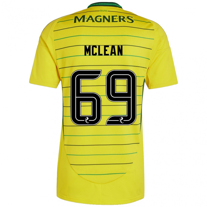 Kinder Kai Mclean #69 Gelb Auswärtstrikot Trikot 2024/25 T-Shirt Österreich