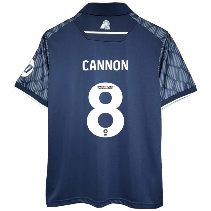 Kinder Andy Cannon #8 Schwarz Auswärtstrikot Trikot 2024/25 T-Shirt Österreich