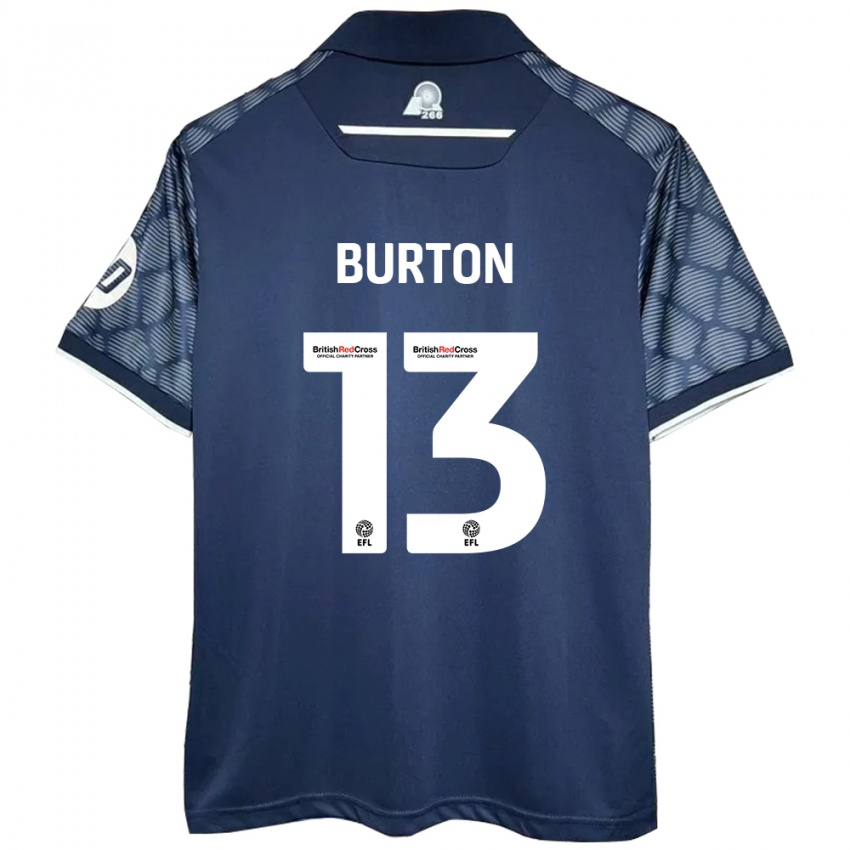 Kinder Callum Burton #13 Schwarz Auswärtstrikot Trikot 2024/25 T-Shirt Österreich