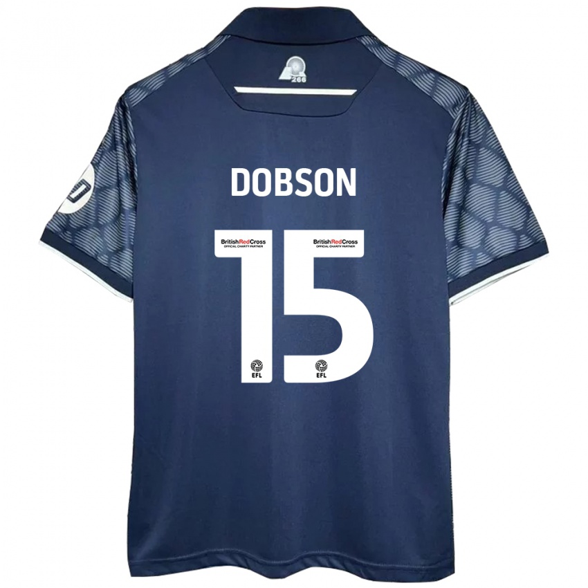 Kinder George Dobson #15 Schwarz Auswärtstrikot Trikot 2024/25 T-Shirt Österreich