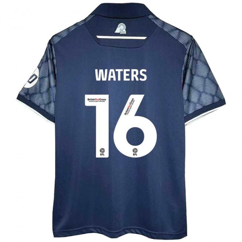 Kinder Billy Waters #16 Schwarz Auswärtstrikot Trikot 2024/25 T-Shirt Österreich