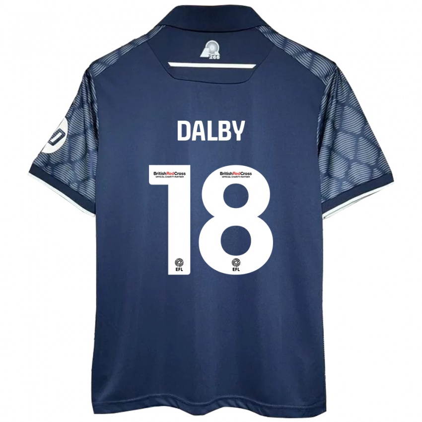 Kinder Sam Dalby #18 Schwarz Auswärtstrikot Trikot 2024/25 T-Shirt Österreich