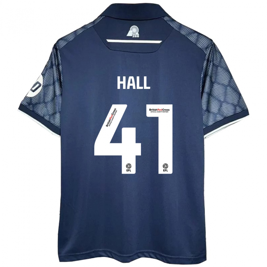 Kinder Liam Hall #41 Schwarz Auswärtstrikot Trikot 2024/25 T-Shirt Österreich