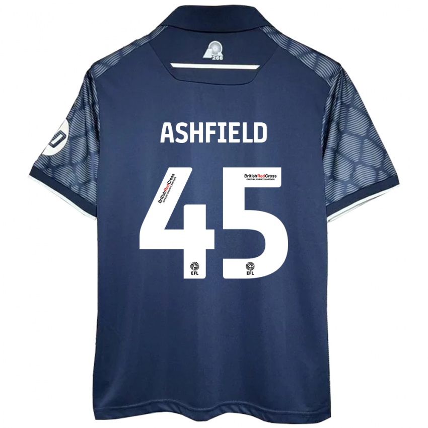 Kinder Harry Ashfield #45 Schwarz Auswärtstrikot Trikot 2024/25 T-Shirt Österreich