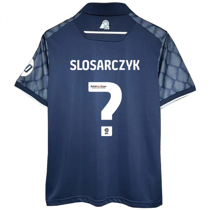 Kinder Nikolas Slosarczyk #0 Schwarz Auswärtstrikot Trikot 2024/25 T-Shirt Österreich