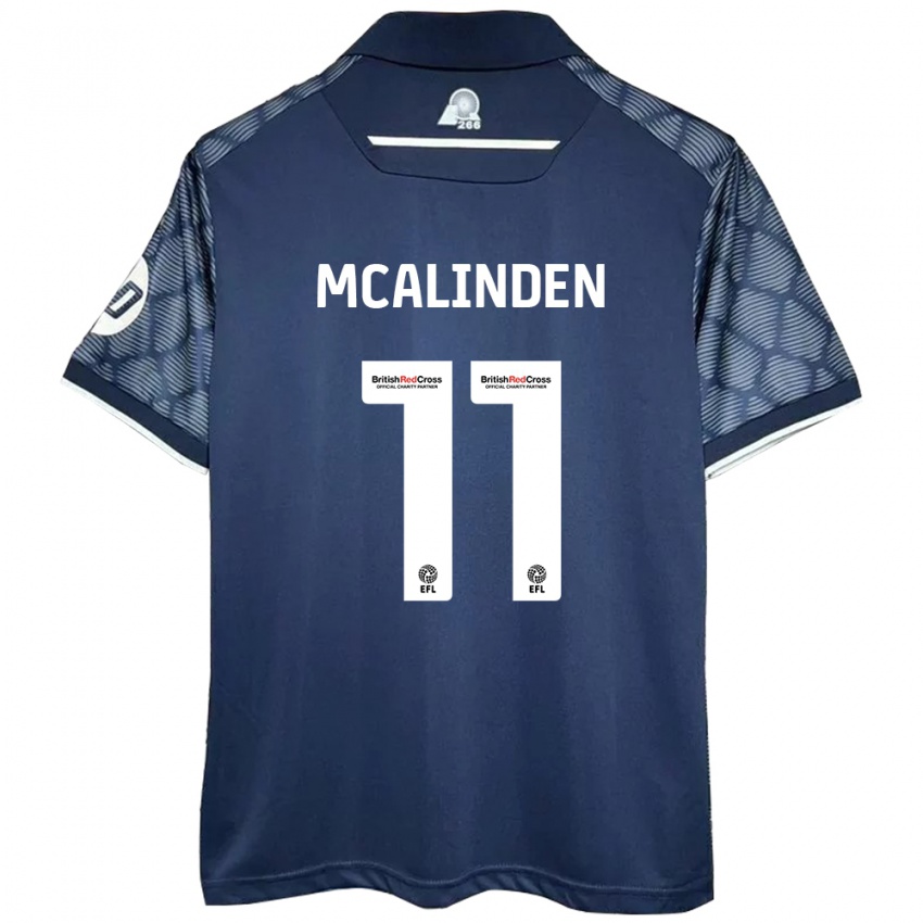 Kinder Liam Mcalinden #11 Schwarz Auswärtstrikot Trikot 2024/25 T-Shirt Österreich