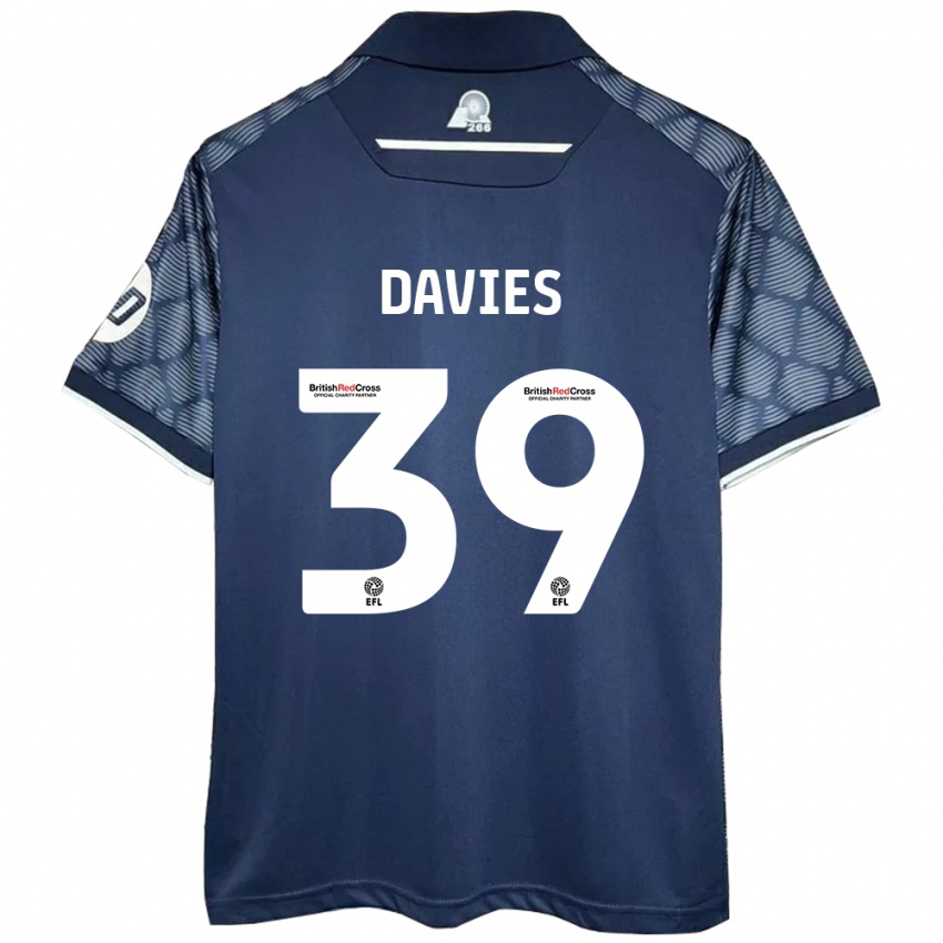 Kinder Daniel Davies #39 Schwarz Auswärtstrikot Trikot 2024/25 T-Shirt Österreich