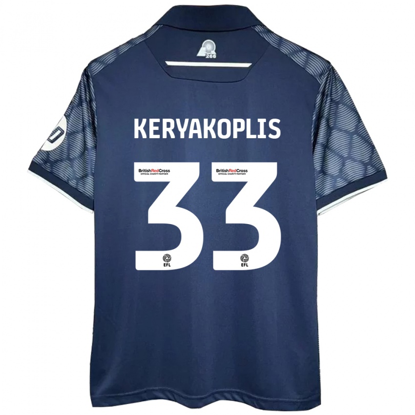 Kinder Hannah Keryakoplis #33 Schwarz Auswärtstrikot Trikot 2024/25 T-Shirt Österreich